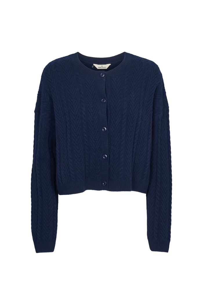 Basic Apparel Selem Cable Cardigan Cardigans 048 Navy